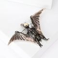 Colorful Flying Pterosaur Brooch with Wide Enamel Wings view 3