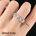 Open Heart and Round Stone Eternity Style Band Ring view 5
