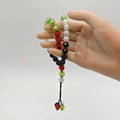 Red Green Clear And Black Faceted Acrylic Tasbih Prayer Beads view 4
