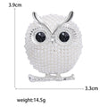 Pearl Beaded Owl Brooch On Branch Gold Silver Gray White view 7