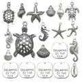 Antique Silver Turtle and Seashell Shell Charms with 16 Listed Options view 5