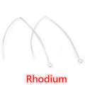 Long V Shaped Earring Hook Wires in Mixed Metal Finishes view 2
