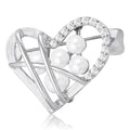 Pearl Openwork Heart Brooch in Gold and Silver for Jackets and Scarves view 2