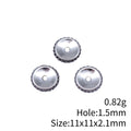 Antique Silver Smooth Disc Spacer Beads for Jewelry Making view 3