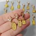 Gold Tone Chinese Good-Fortune Tag Lobster-Clasp Charms in Six Designs view 2
