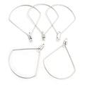 Silver Tone Geometric Wire Earring Drops in Assorted Shapes view 3
