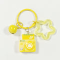 Colorful Camera, Bell and Clear Star Split-Ring Keychains in Five Colors view 8