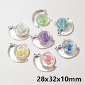 Clear Resin Ocean Animal Charms with Colorful Inlays view 9