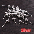 Ball Stud Earring Posts With Loops in Four Metal Tones view 4