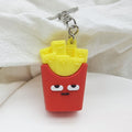 Soft Food Keychain Burger Fries Pizza Charm Set Styles view 3