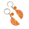 Orange Slice Beaded Charm Keychain With Round Bead Accent view 5