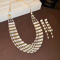 Multi-Strand Tube Bead Necklace Earring Sets Five Colors view 7