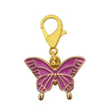 Enamel Butterfly Keychain Gold Lobster Clasp Seven Colors view 12