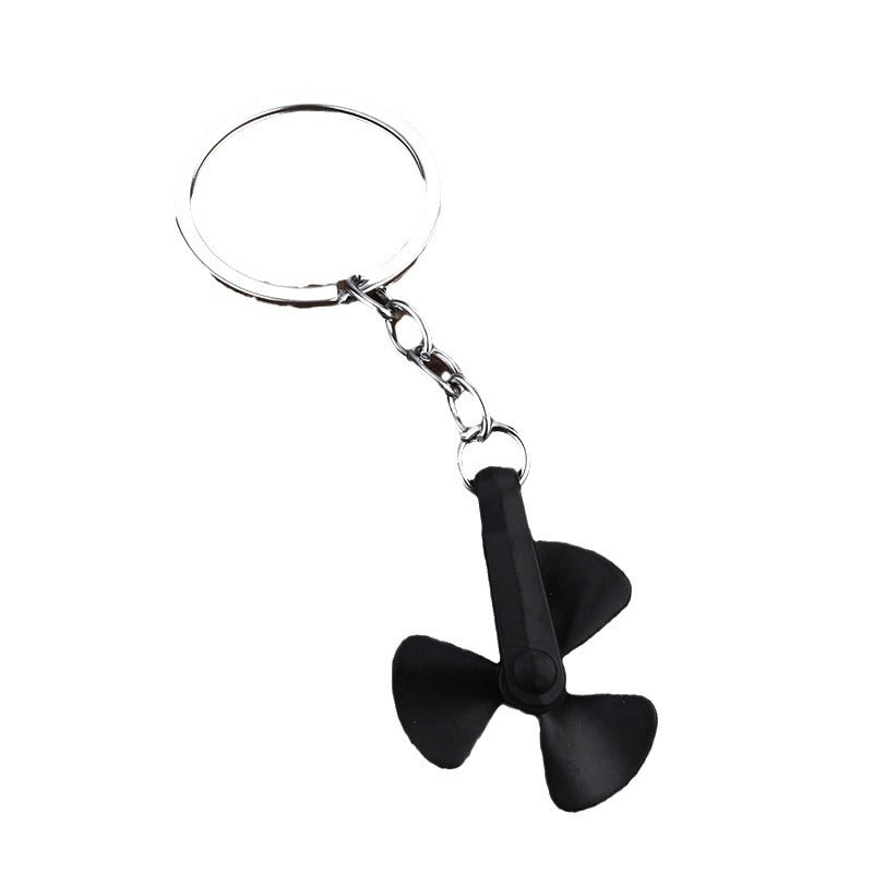 Creative Rotating Pinwheel Zinc Alloy Keychain Car Accessory Gift