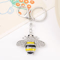 Rhinestone Enamel Bee Keychain Metal Insect Bag Charm view 8
