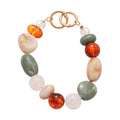 Multicolor Resin Bead Wristlet Keychain With Metal Ring view 5