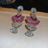 Pink Fan Earrings