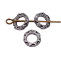 Hammered Ring Spacer Bead In Antique Silver For Jewelry Making view 4