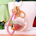Mixed Jeweled Tropical Fish Starfish and Wrist Loop Keychains in Twelve Options view 2