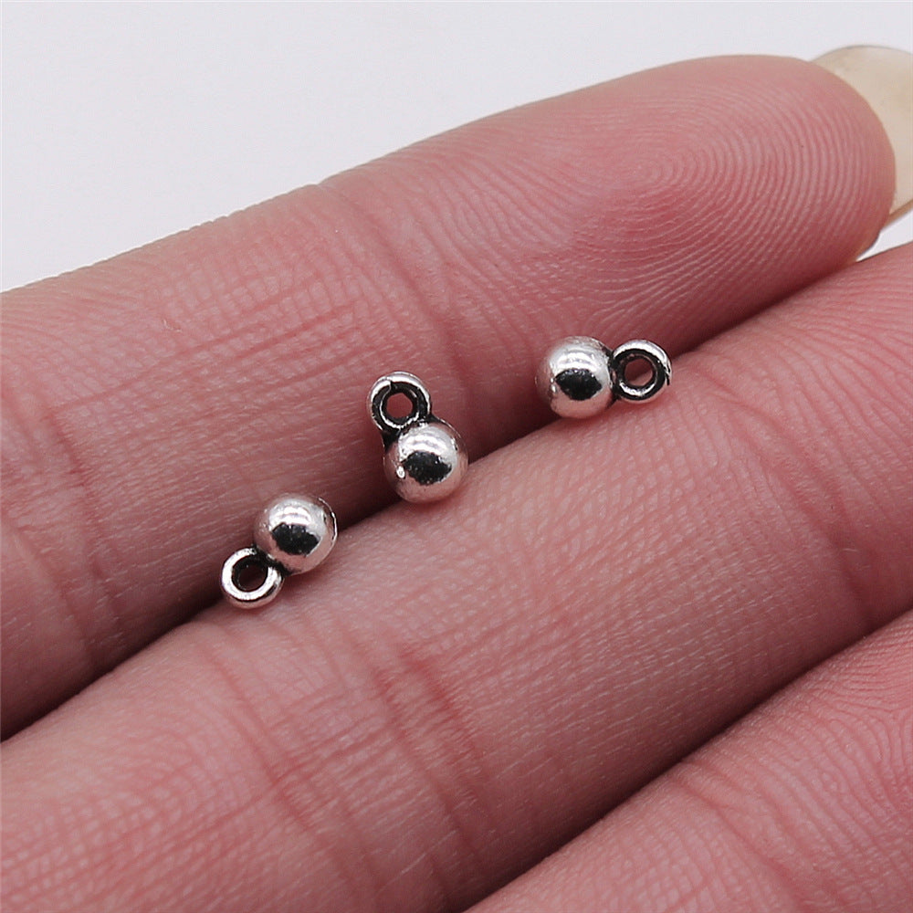 4x6mm 0.2g Multicolor Zinc Alloy Round Ball Bead for DIY Necklace Bracelet Making