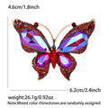 Faceted Crystal Butterfly Brooch in Four Vivid Colorways view 8
