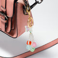 Acrylic Butterfly Keychain Multicolor Rose Bead Tassels view 3