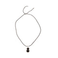Black Oval and Double Circle Cord Pendant Necklace view 5