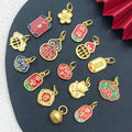 Blue Lucky Cat Metal Charms with 16 Listed Options view 2