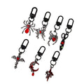 Gothic Black Metal Keychain Charms Moon Spider Cross Styles view 5