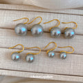 Pearl Hook Earrings in Four Colors With Gold-Tone Hooks view 3