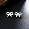 Silver Tone Stainless Steel Novelty Stud Earrings in Ten Designs view 11