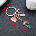 Purple Black Red Blue Pink and Yellow Music Keychains view 10