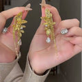 Long Statement Drop Earrings in Fourteen Floral Designs view 10