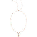Green Teardrop Pendant and Star Charm Layered Necklace view 5
