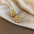 Rose Cluster Clip On Earrings In Two Metallic Tones view 7
