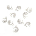 Crystal Crescent Moon and Star Celestial Charm for Jewelry Making view 4
