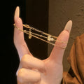 Dual Layer Clover Zircon Bracelet Snake Chain 2 Colors view 6