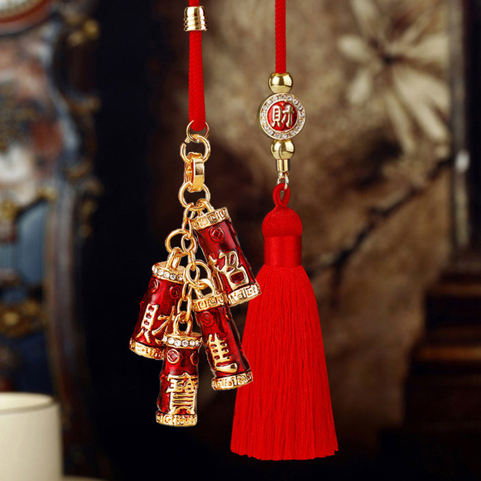 Mixed Firecracker Monkey Wealth Figure Horse and Sailboat Vehicle Hanging Ornaments