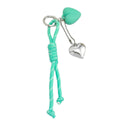 Braided Cord Heart Keychain With Silver Heart Charm view 5