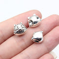 13x11x11mm 3.5g Antique Silver Zinc Alloy Dragon Head Through Hole Beads for Vintage Chinese Style Jewelry Making