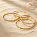 Slim Crystal Hinged Bangle Collection in Gold and Silver Tone view 3