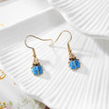 Gold Tone Colorful Enamel Ladybug Drop Earrings in Six Colors view 6