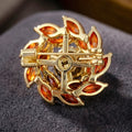 Marquise Crystal Pinwheel Flower Brooch in Six Colors view 3