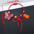 Five Color Butterfly Bear Bead Wrist Straps for Accessory Making view 7