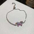Silver Multicolor Crystal Charm Bracelets Adjustable Set view 9