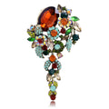 Blue Purple Flower Crystal Ten Designs Metal Brooch Pin view 10