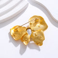 Red Gold Tone Ribbon Bow Crystal Two Designs Metal Brooch Pin view 3