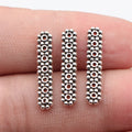 Antique Silver Metal Multi Hole Bar Spacer Beads For Jewelry Making view 6