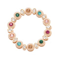 Gold Multicolor Crystal Pearl Necklace Bracelet Drop Earrings view 5