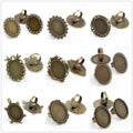 Oval Cabochon Ring Blank Assortment Jewelry Making Components view 2